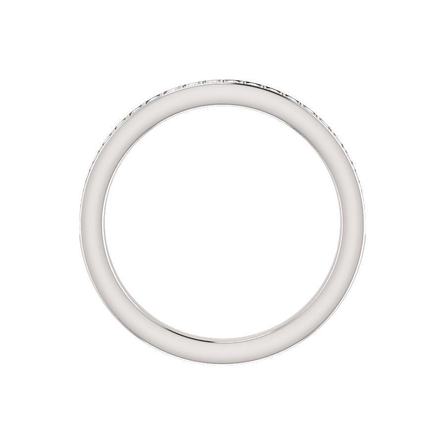 Weston wedding ring in white gold profile