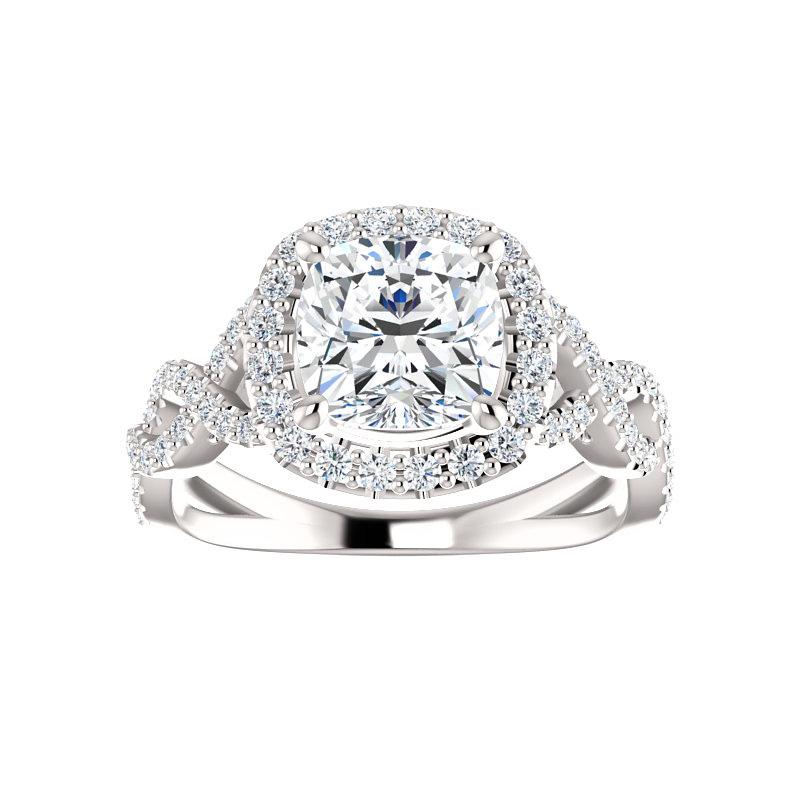 The Arlene Cushion Moissanite Ring