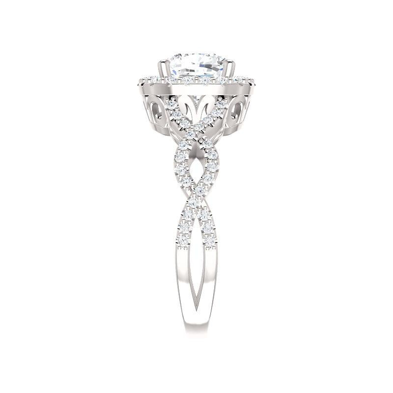 The Arlene Cushion Moissanite Ring