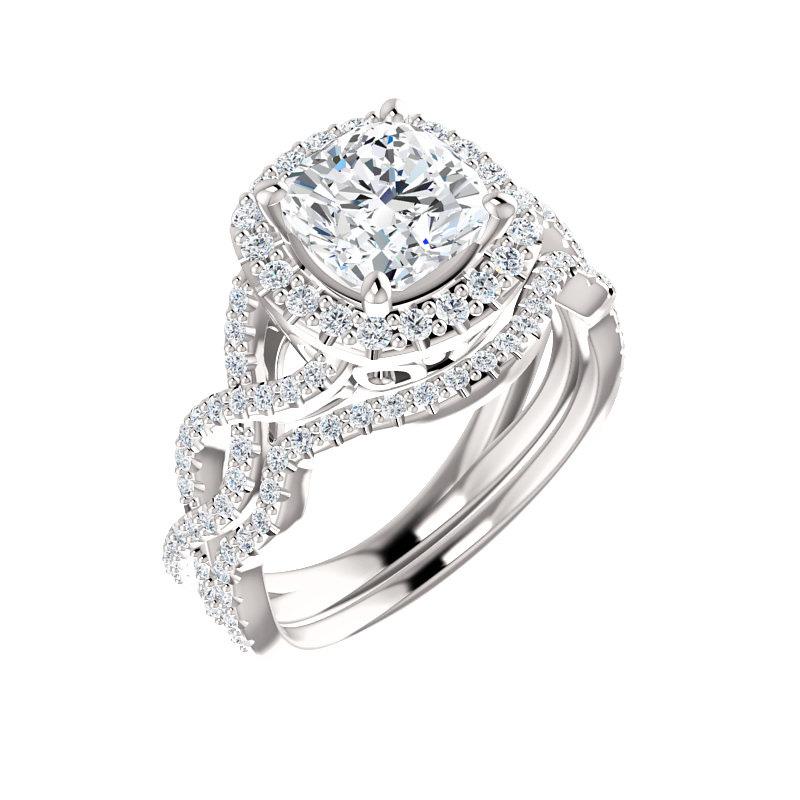 The Arlene Cushion Moissanite Ring