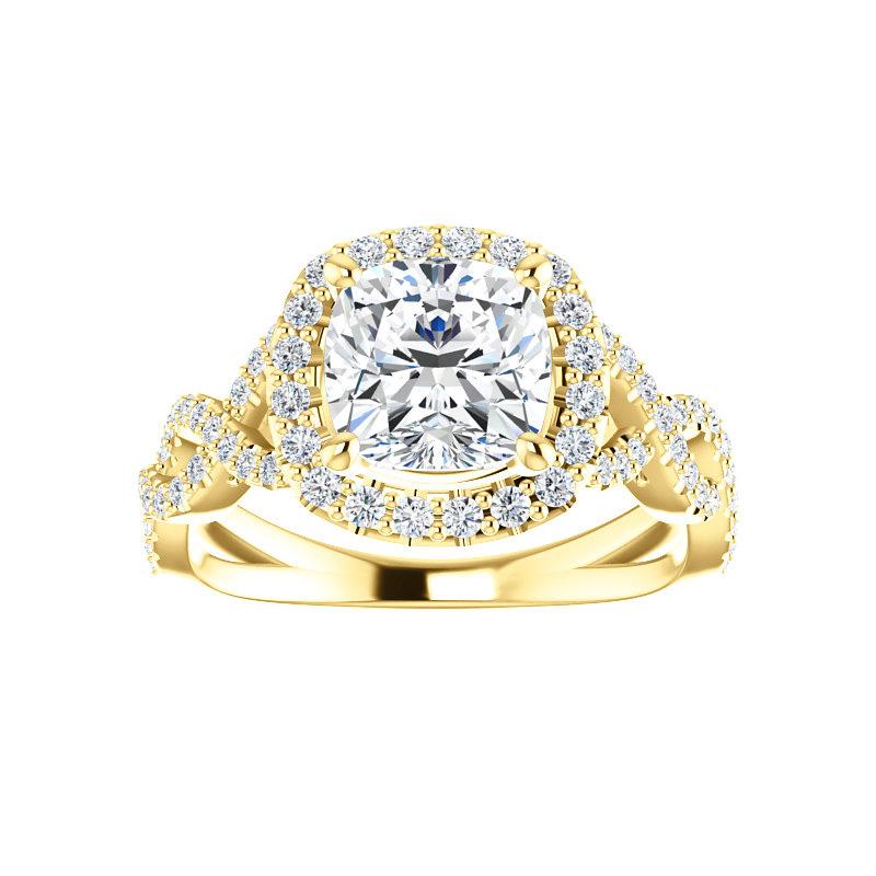 The Arlene Cushion Moissanite Ring