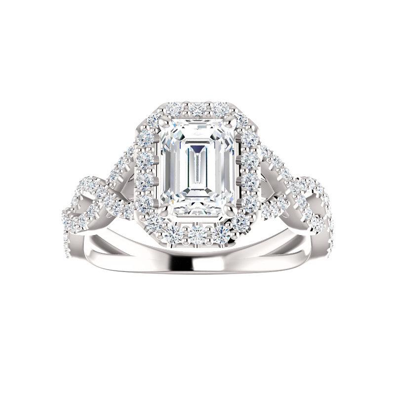 The Arlene Emerald Moissanite Ring