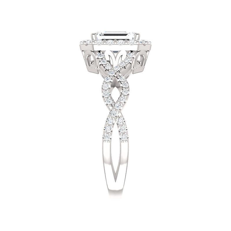 The Arlene Emerald Moissanite Ring