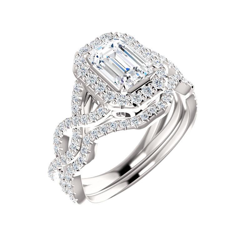 The Arlene Emerald Moissanite Ring