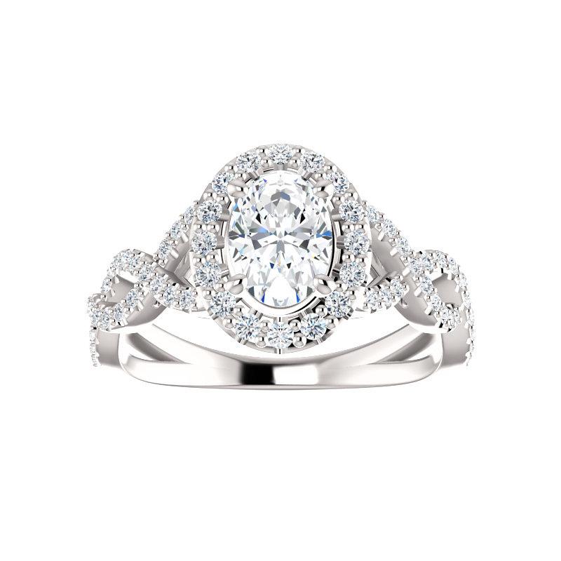 The Arlene Oval Cut Moissanite Ring
