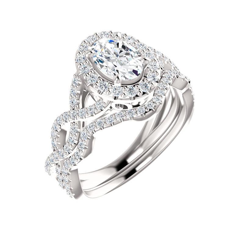 The Arlene Oval Cut Moissanite Ring