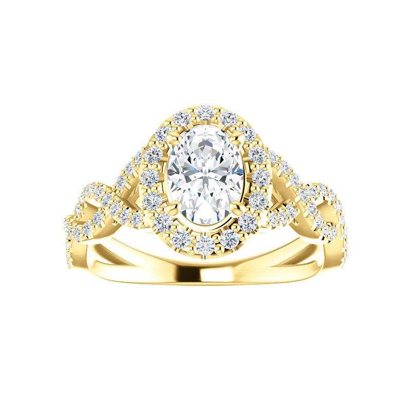The Arlene Oval Cut Moissanite Ring