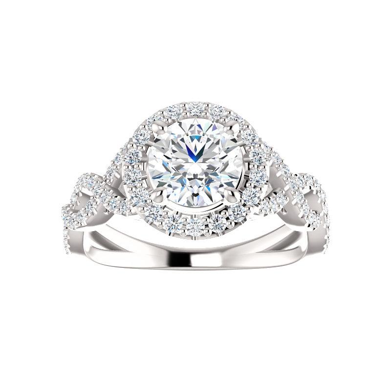 The Arlene Round Moissanite Ring