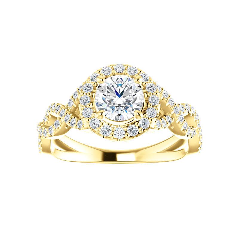 The Arlene Round Moissanite Ring