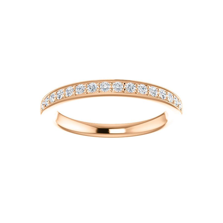 Amelia Moissanite wedding ring in rose gold