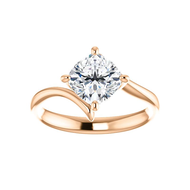 The Interlace Cushion Lab Diamond Engagement Ring Solitaire Setting Rose Gold