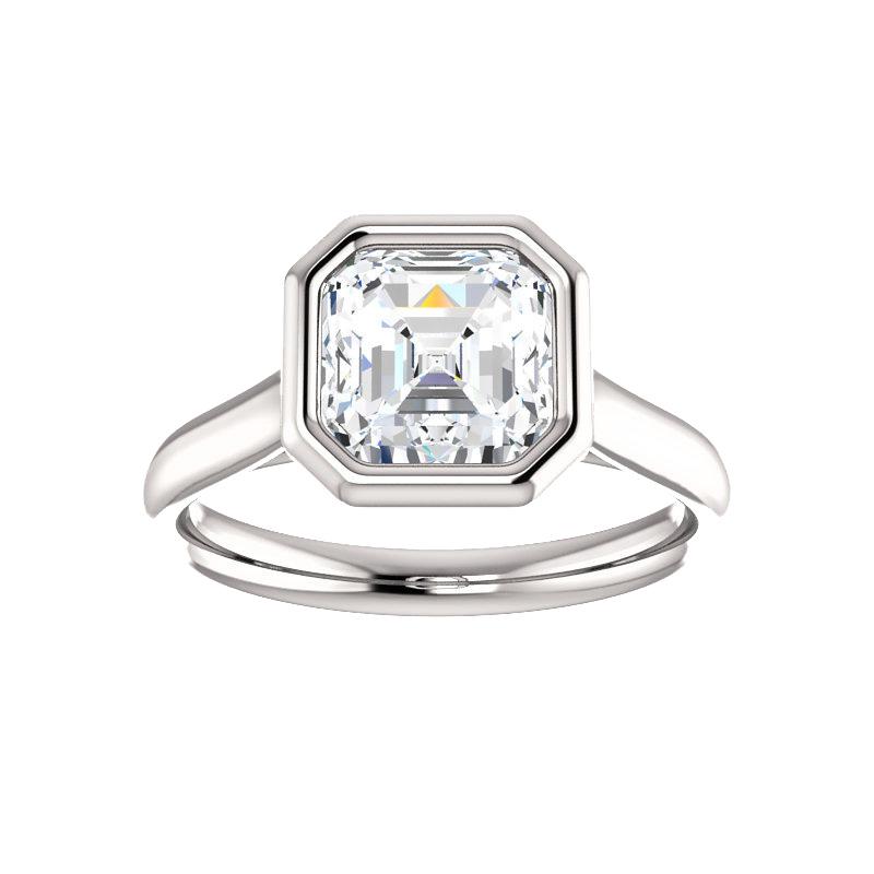 Asscher on sale bezel setting