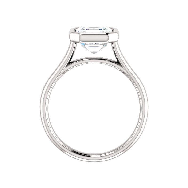 The Debra Asscher Lab Diamond Engagement Ring Rope Solitaire Setting White Gold Side Profile