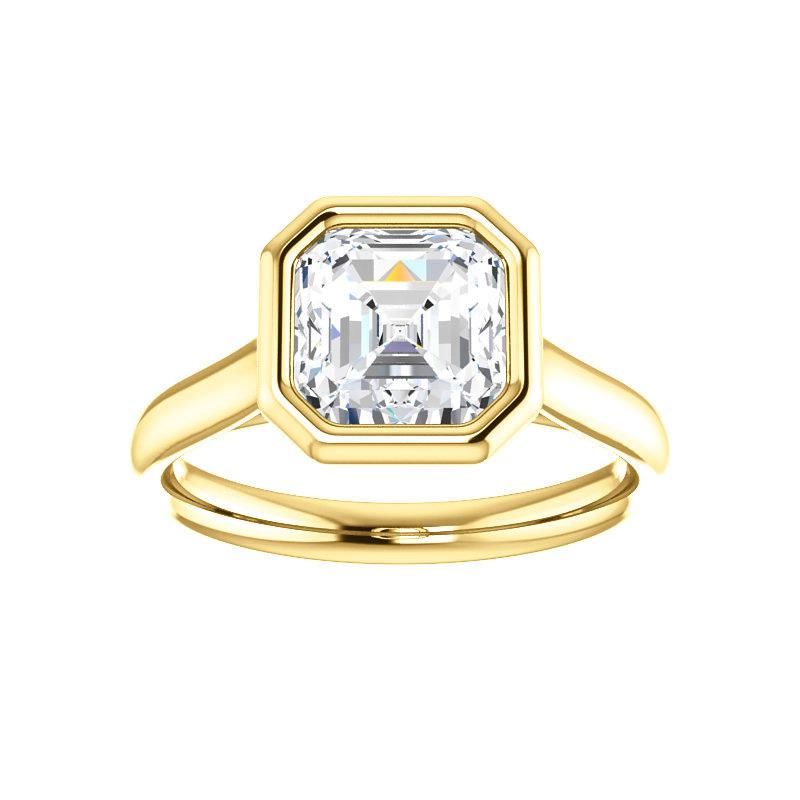 The Debra Asscher Lab Diamond Engagement Ring Rope Solitaire Setting Yellow Gold