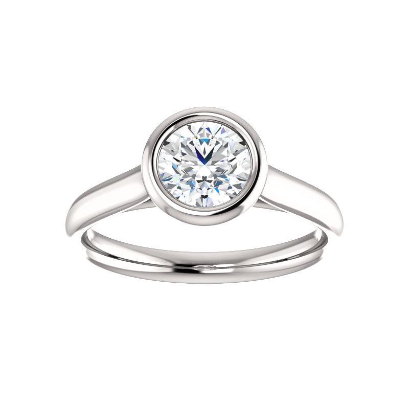 The Debra Round Lab Diamond Engagement Ring Rope Solitaire Setting White Gold