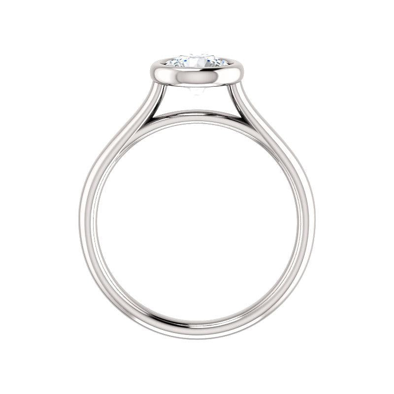 The Debra Round Lab Diamond Engagement Ring Rope Solitaire Setting White Gold Side Profile