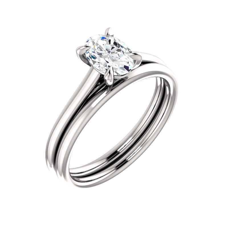 The Jane Oval Moissanite Ring