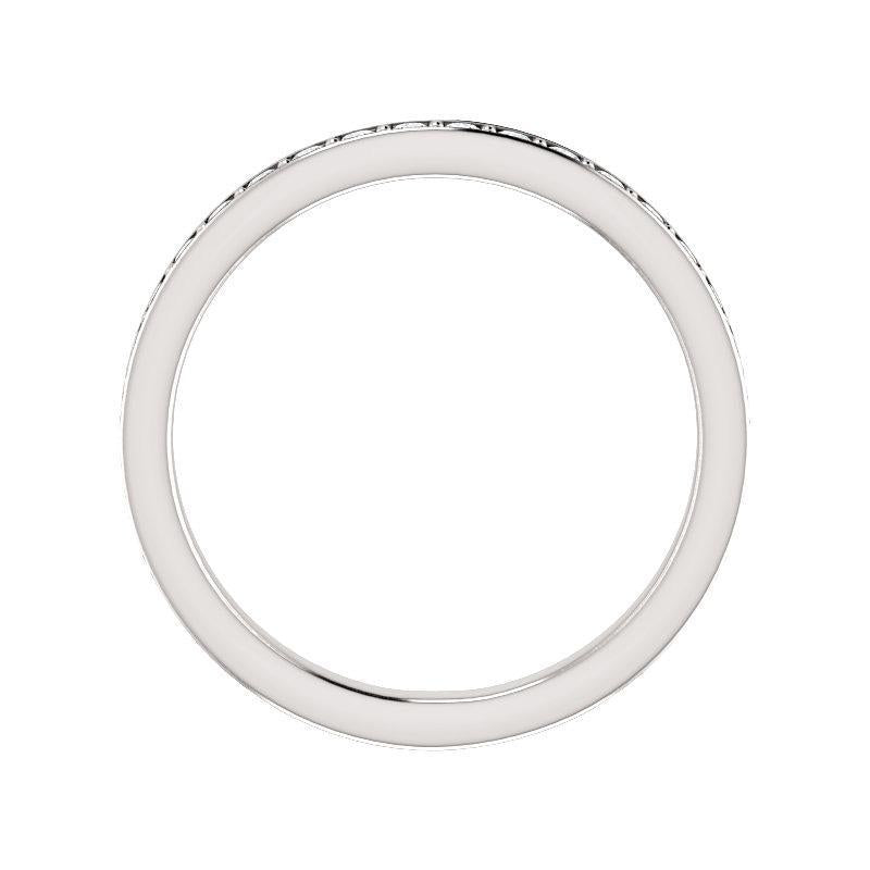 Andrea diamond wedding ring in white gold profile