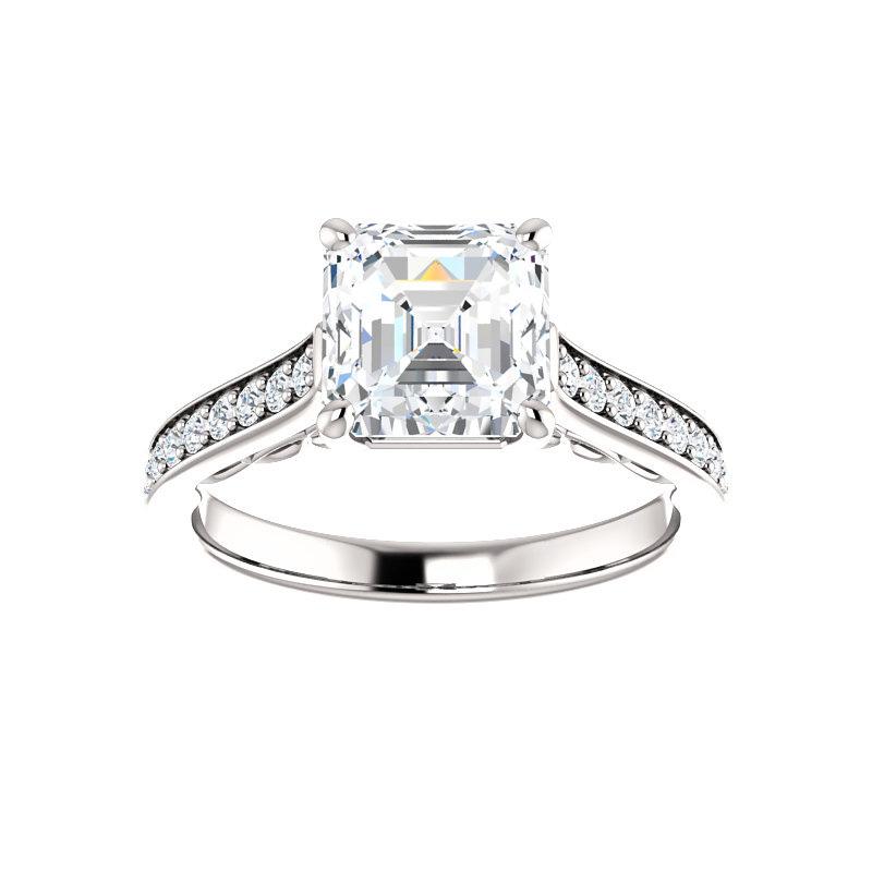 The Andrea Asscher Moissanite Ring diamond engagement ring solitaire setting white gold