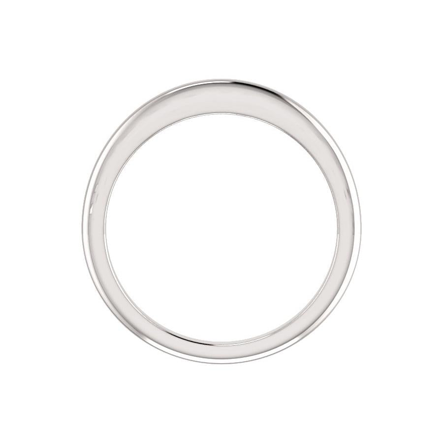 The Four Prongs Design Wedding Ring In White Gold Profile