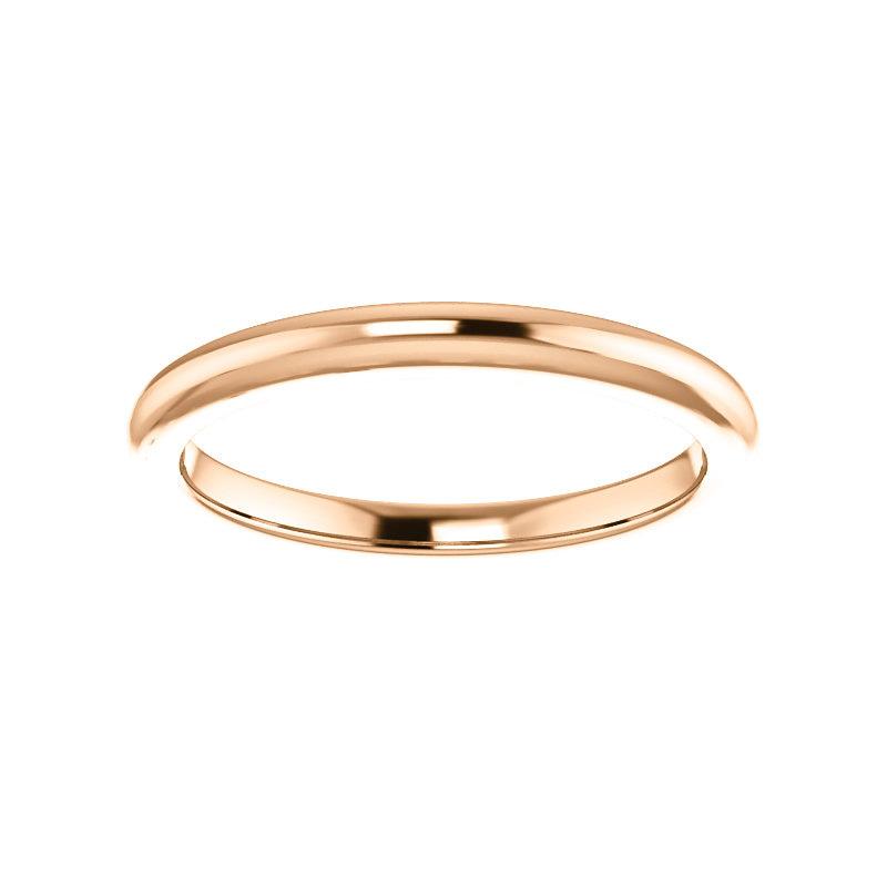 The Four Prongs Design Wedding Ring In Rose Gold