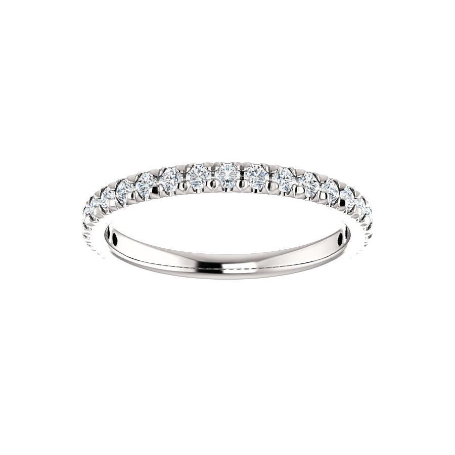 Kathe II Moissanite wedding ring in white gold