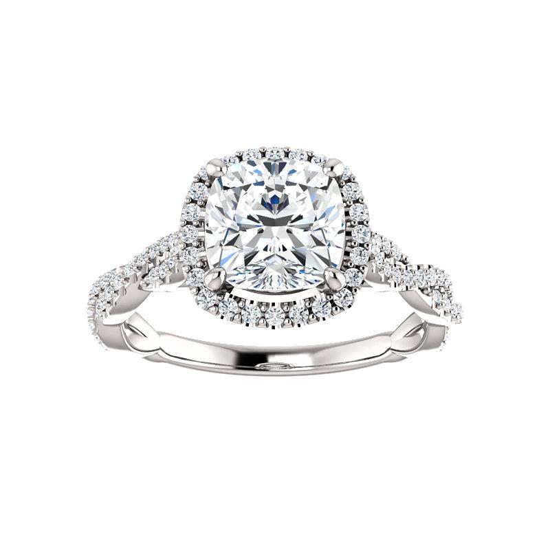 The Margie Cushion Moissanite Ring