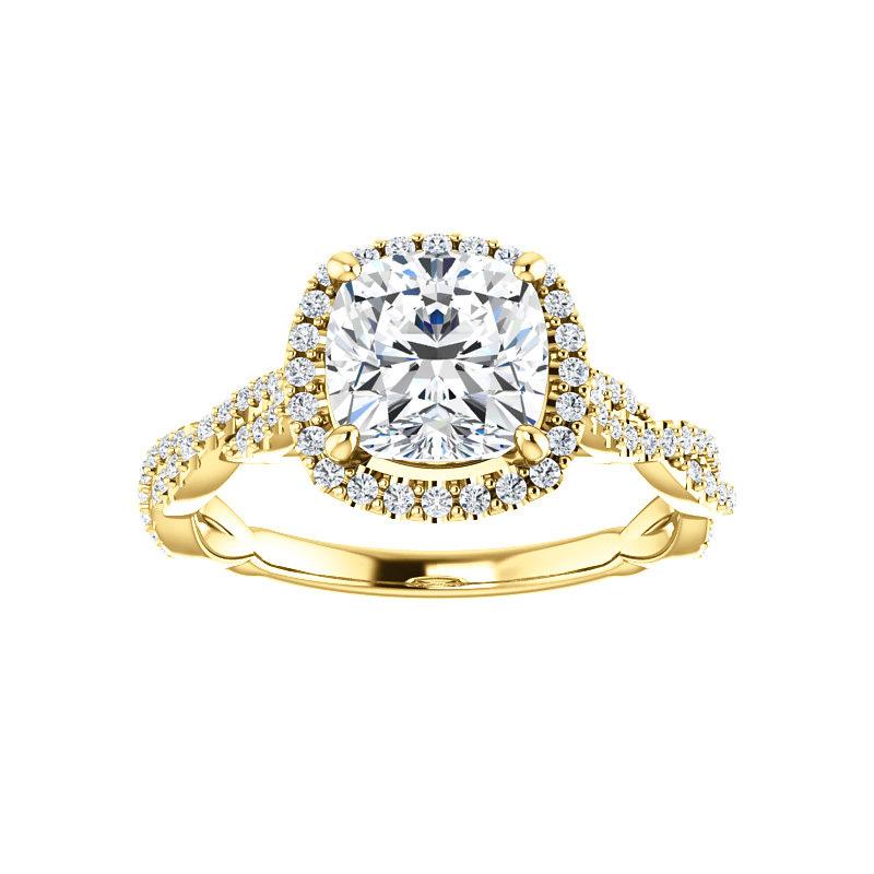 The Margie Cushion Moissanite Ring