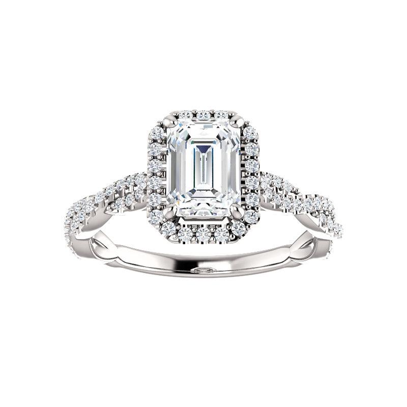 The Margie Emerald Moissanite Ring