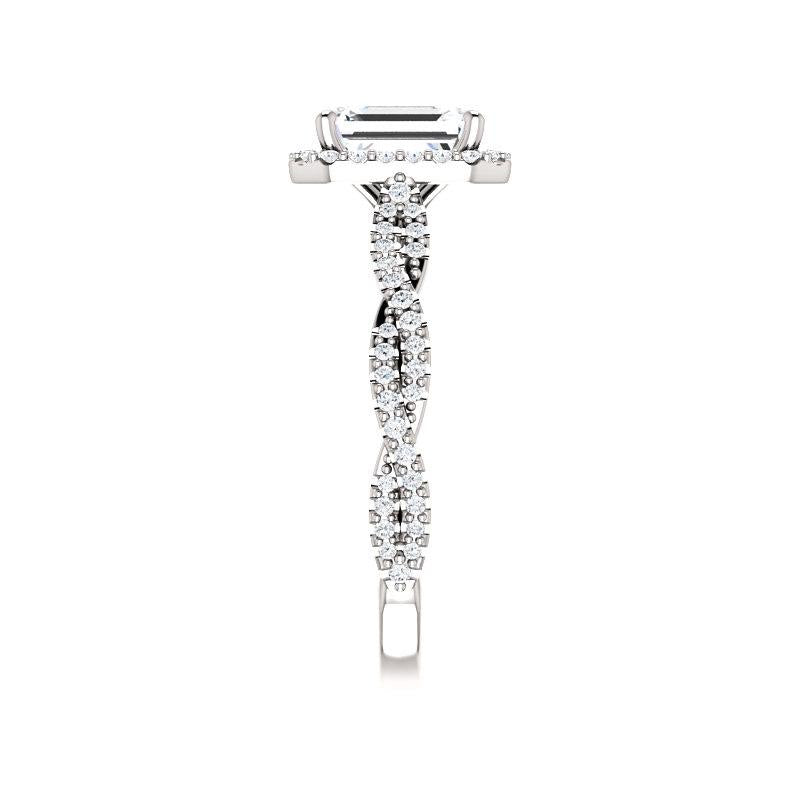 The Margie Emerald Moissanite Ring