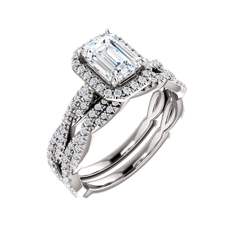 The Margie Emerald Moissanite Ring