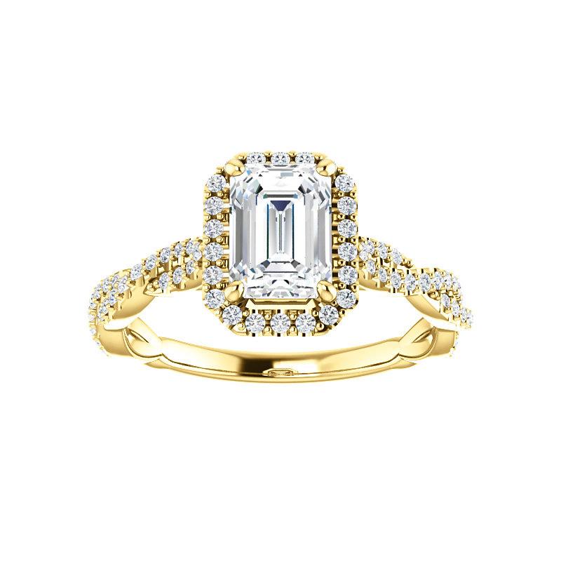The Margie Emerald Moissanite Ring