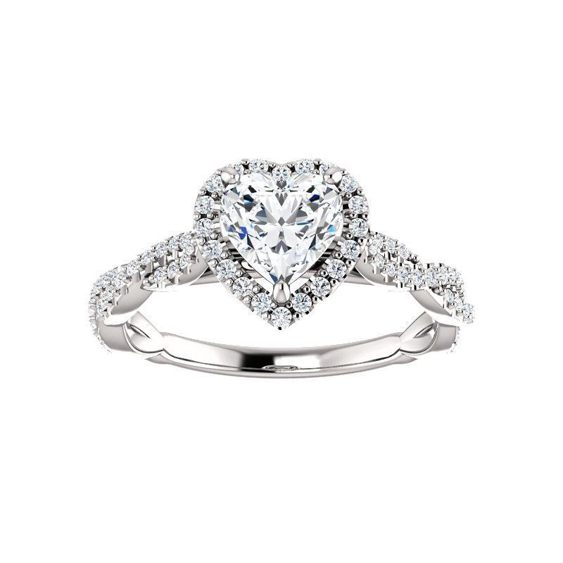 The Margie Heart Moissanite Ring