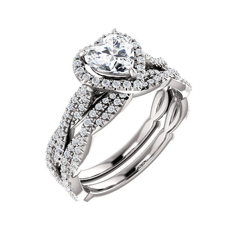 The Margie Heart Moissanite Ring