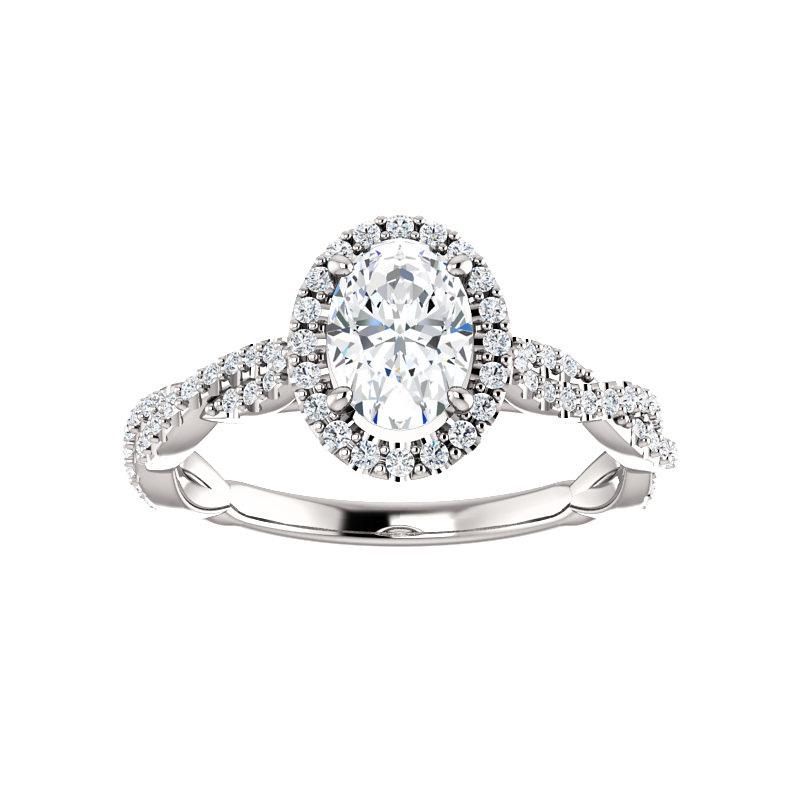 The Margie Oval Moissanite Ring