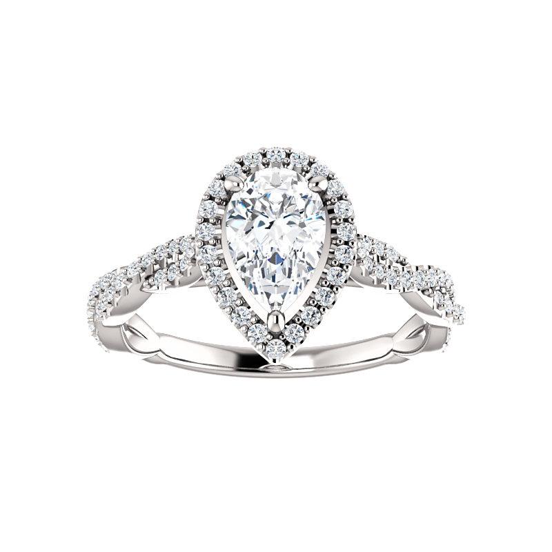 The Margie Pear Moissanite Ring