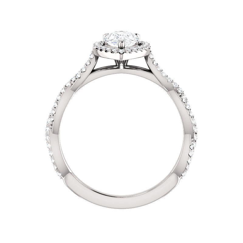 The Margie Pear Moissanite Ring