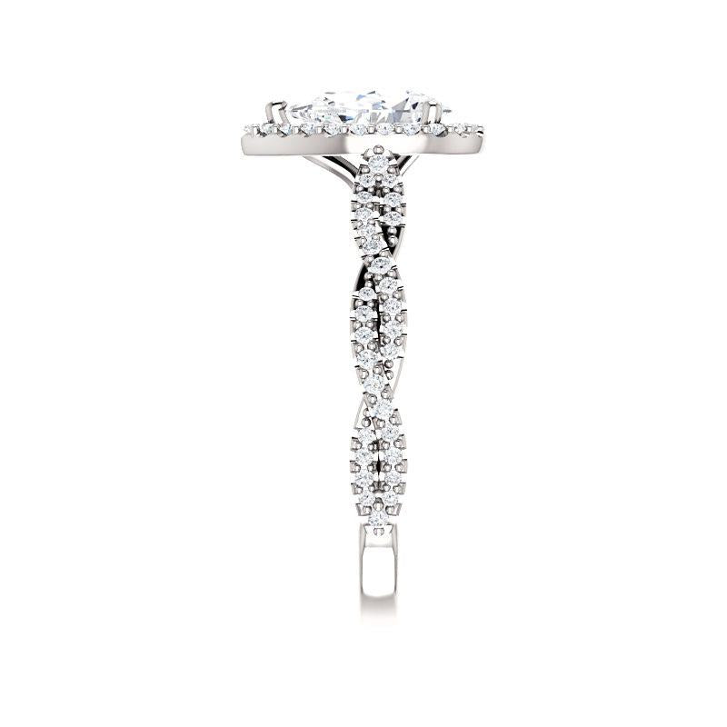 The Margie Pear Moissanite Ring