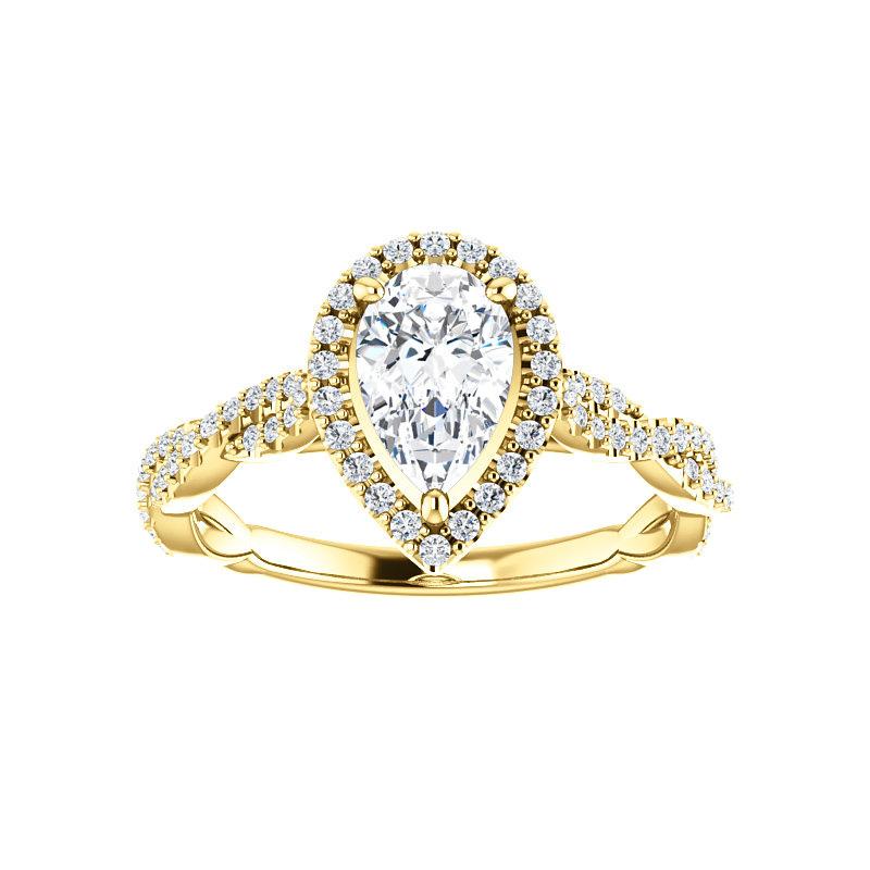 The Margie Pear Moissanite Ring