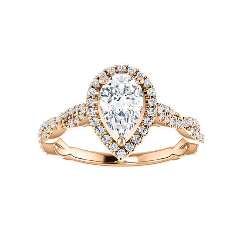 The Margie Pear Moissanite Ring