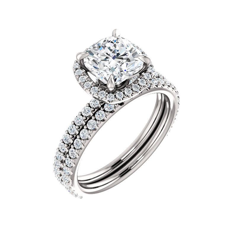 The Ada Cushion Moissanite Ring