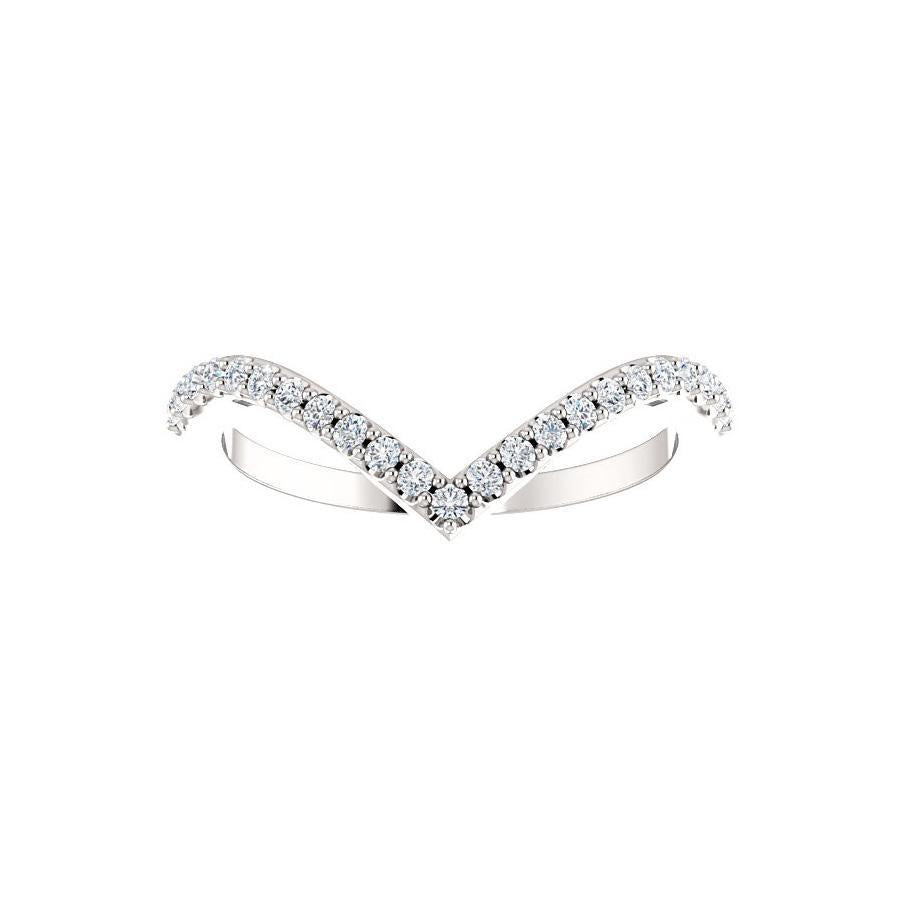 Nelda Moissanite wedding ring in white gold