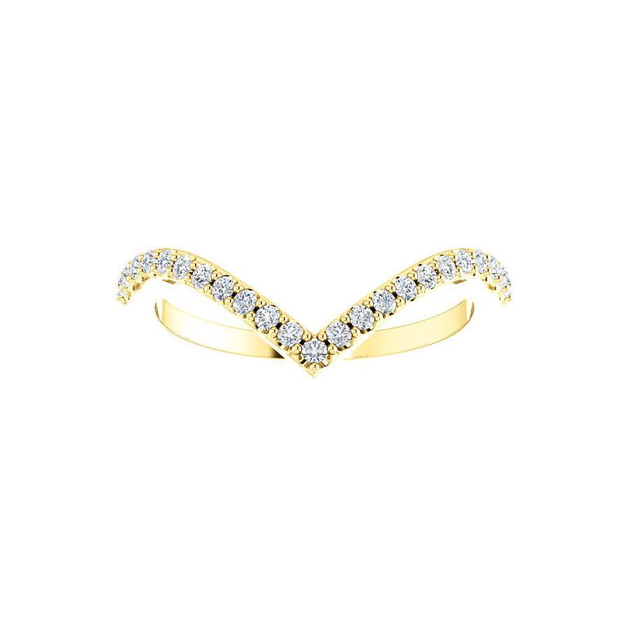 Nelda Moissanite wedding ring in yellow gold