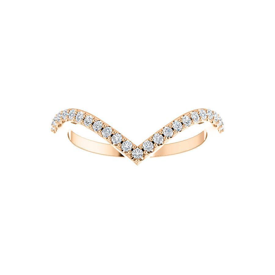 Nelda Moissanite wedding ring in rose gold