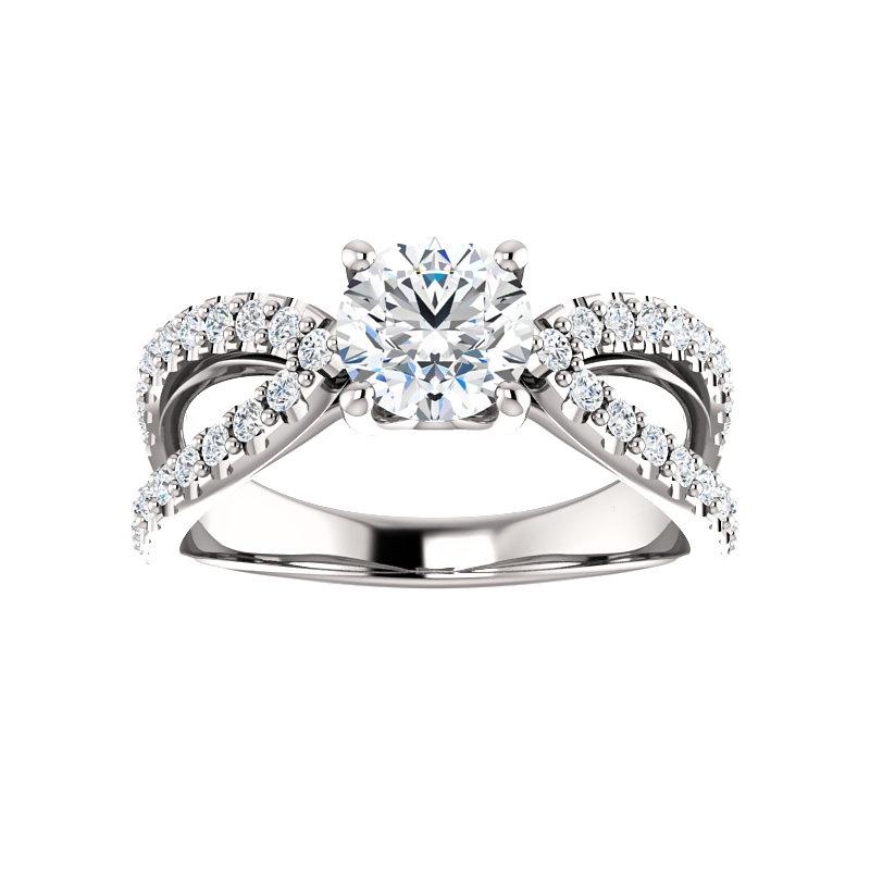 The Tia Round Lab Diamond Ring engagement ring solitaire setting white gold