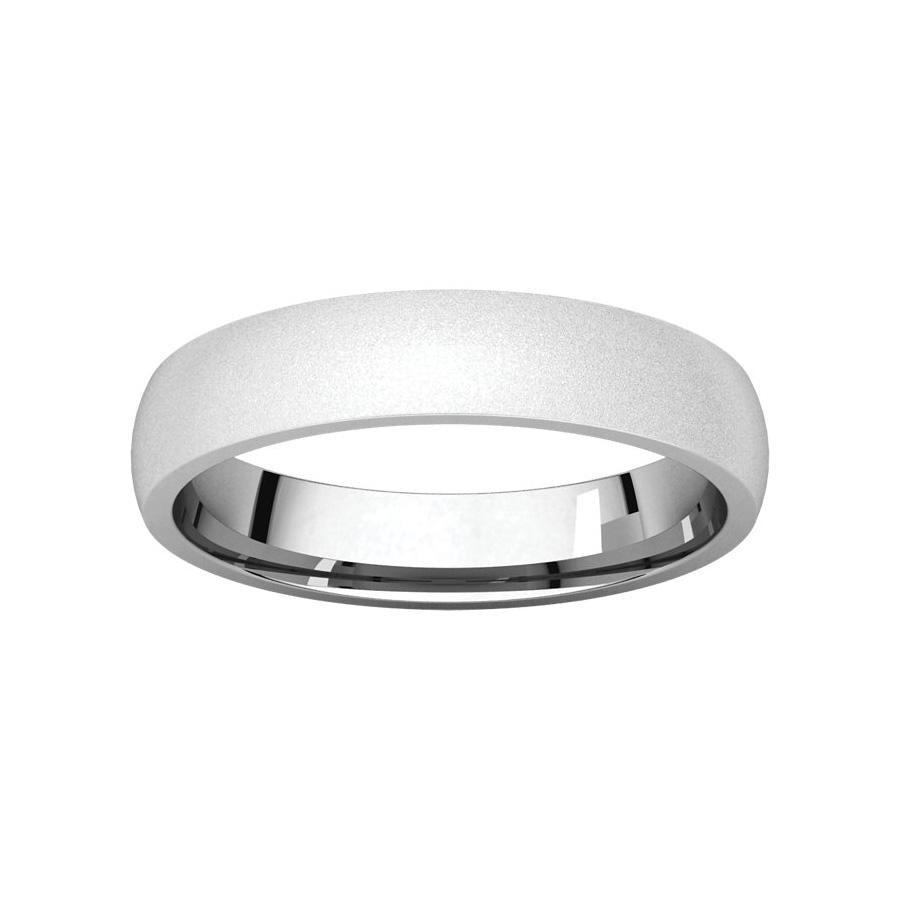 The Dome Comfort Fit (4mm) in white gold