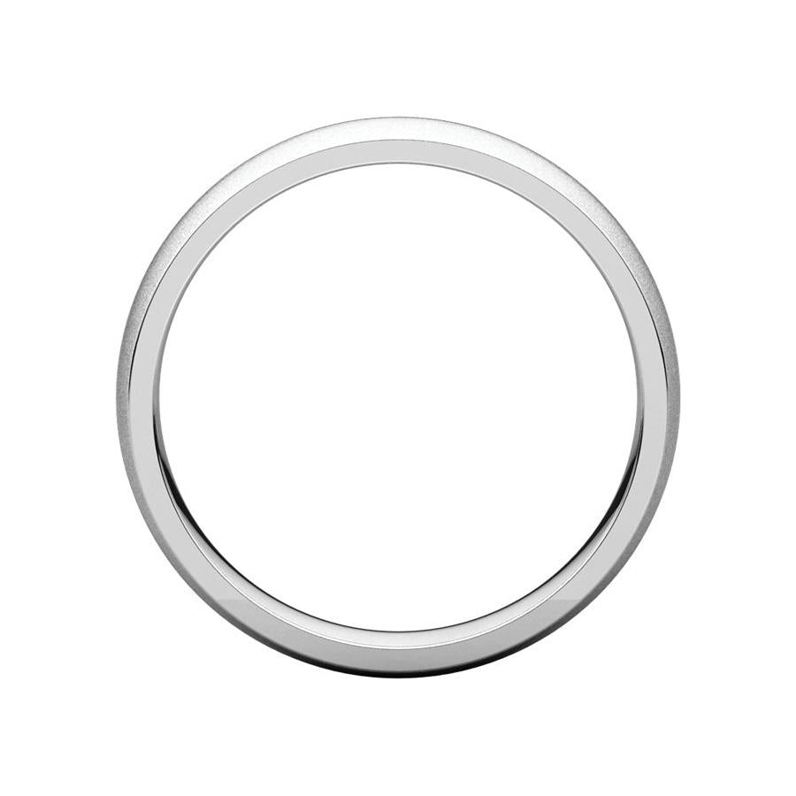 The Dome Comfort Fit (4mm) in white gold side profile