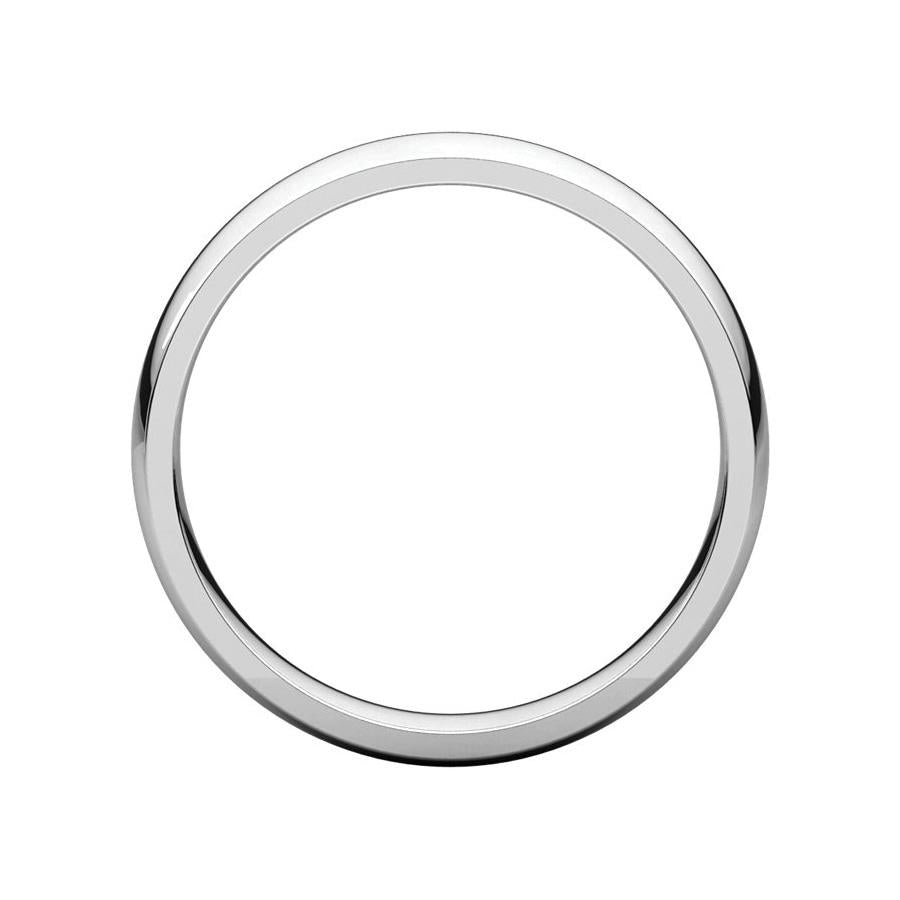 The Dome Comfort Fit (4mm) in white gold side profile