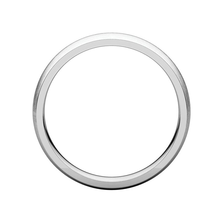 The Dome Comfort Fit (4mm) in white gold side profile