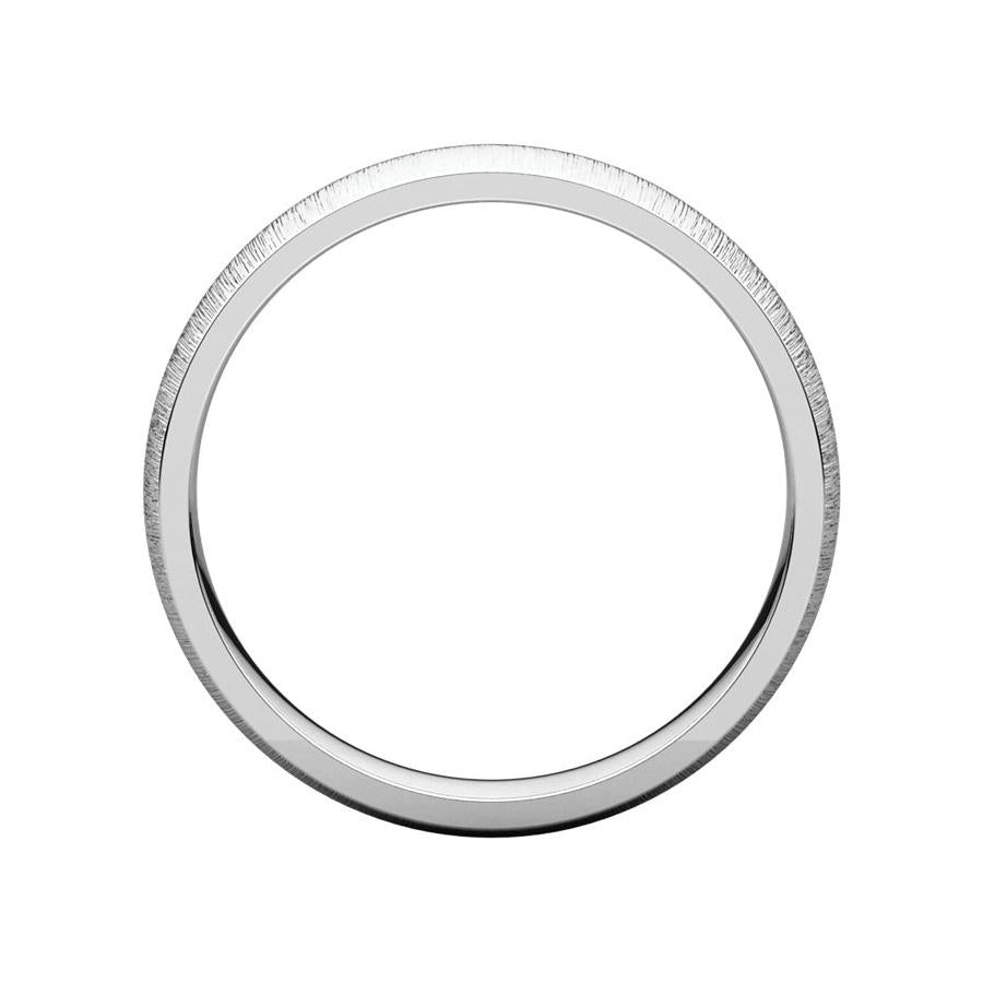 The Dome Comfort Fit (4mm) in white gold side profile